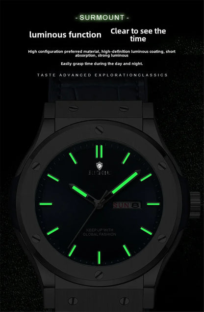 Fashion Quartz Wristwatches New Gifts Sports Leather Mens Automatic Watches For Man Luxury Automatic Watch Men Digital Clock