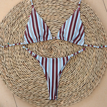 Micro Bikinis 2026 New Swimwear Women Swimsuit Sexy Brazilian Bikini Set Stripe Print Beachwear Bathing Suit biquini Female