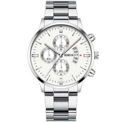 2025 Fashion Men Stainless Steel Watch Luxury Calendar Quartz Wrist Watch Mens Business Watches for Man Clock Montre Homme