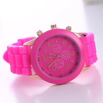 Fashion Women's Watches Casual Silicone Band Analog Quartz Watch （Without Box）
