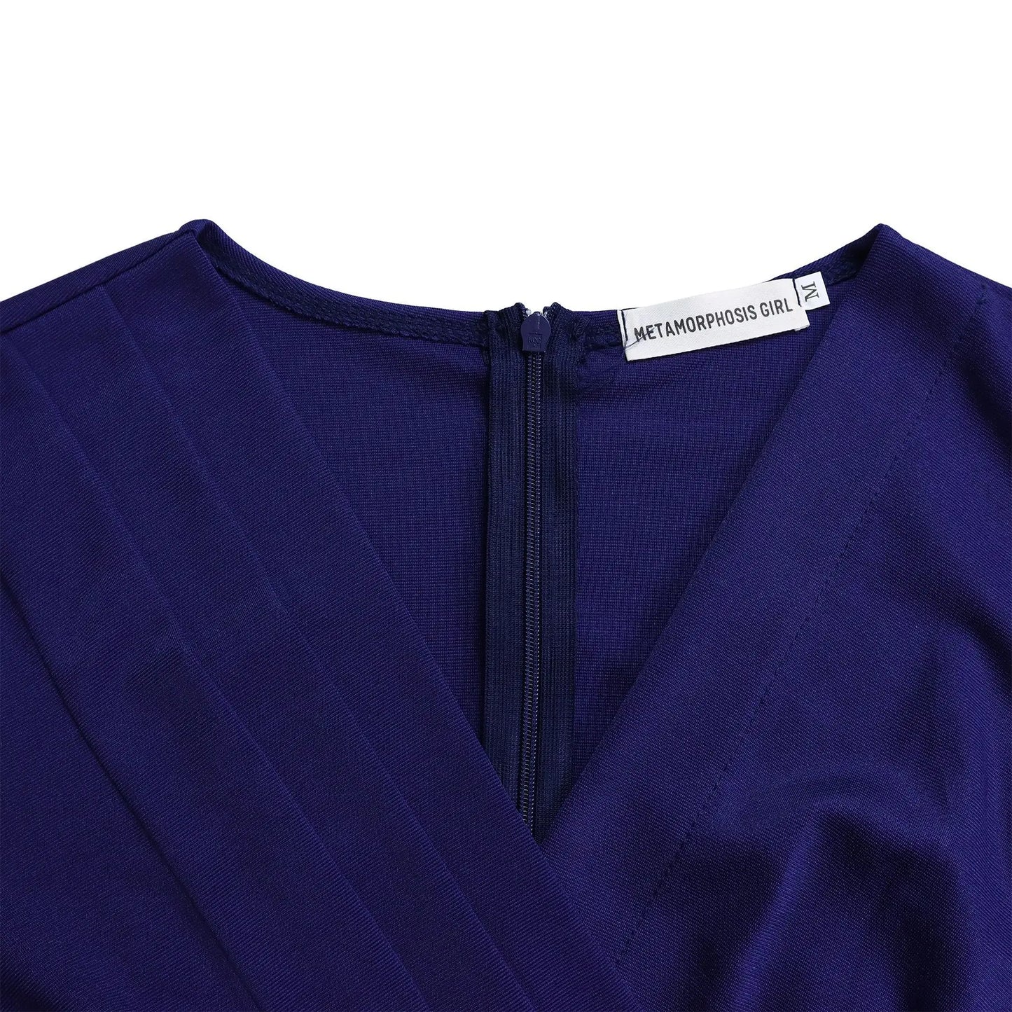 Summer New 2026 Women's Solid Color V-Neck Short Sleeve Dress Pencil Skirt Waist Tunle Material Fashionable Casual Maxi Dress