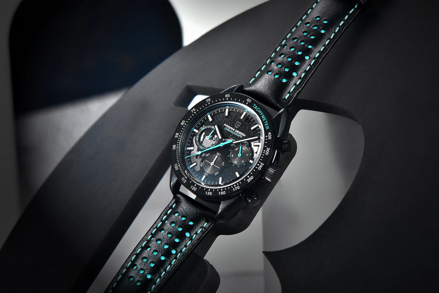 PAGANI DESIGN 2024 New Moon back Men's Watches Luxury VK63 Quartz Watch Men Sports Chronograp AR Sapphire glass Wrist watch Men