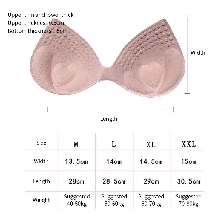 2026 New 1Pair Women Summer Swimsuit Padding Inserts Sponge Foam Bra Pads Chest Cup Breast Bra Bikini Insert Chest Pad