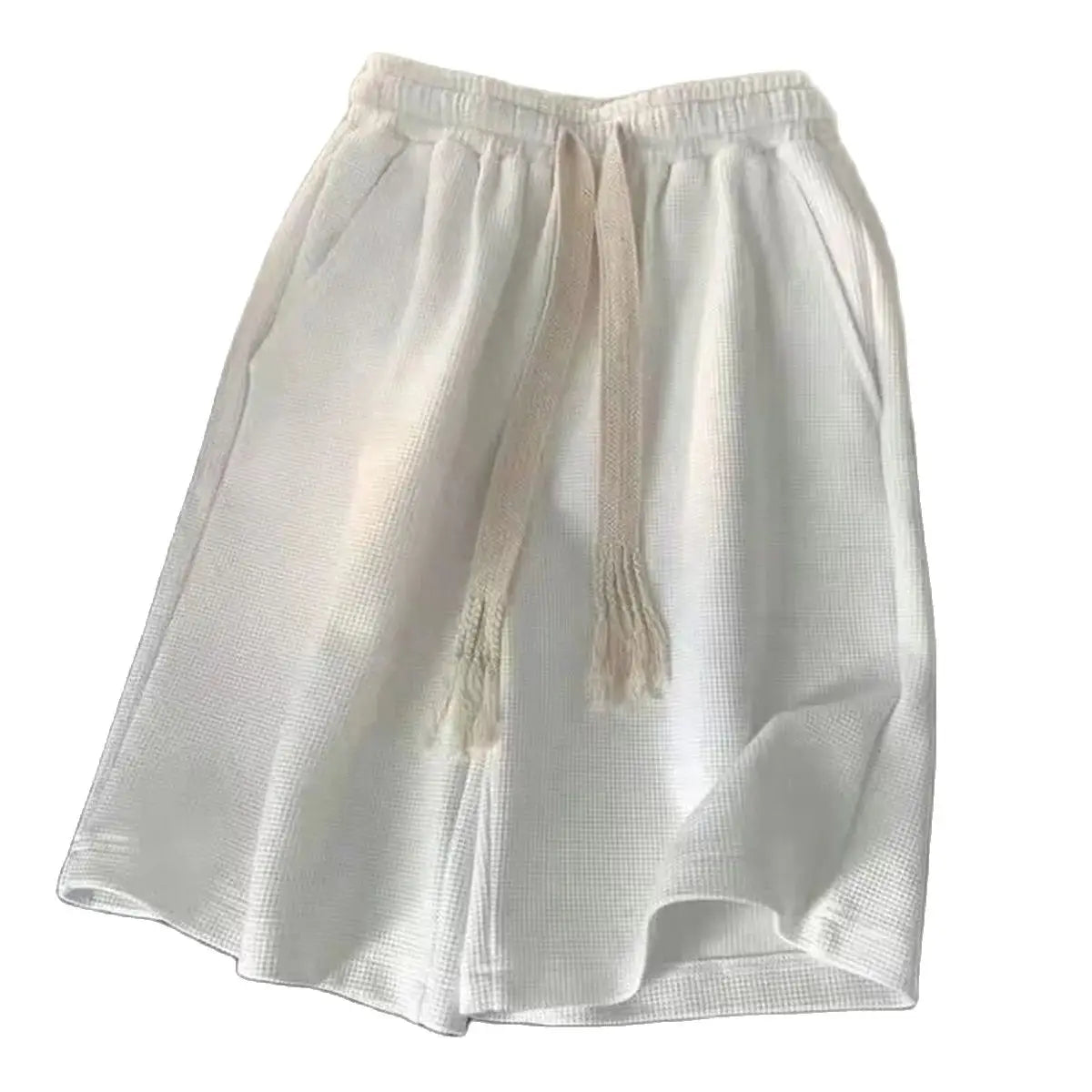 Solid Breathable Shorts Summer Men's Fashion Trendy Brand Lightweight Drawstring Basketball Sports Fitness Large Middle Pants