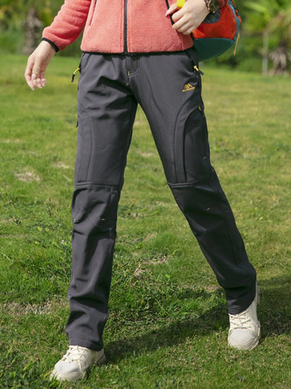 Thick Warm Fleece Hiking Pants Women Winter Waterproof Windproof Outdoor Soft Shell Rain Trousers Trekking Camping Ski Pants