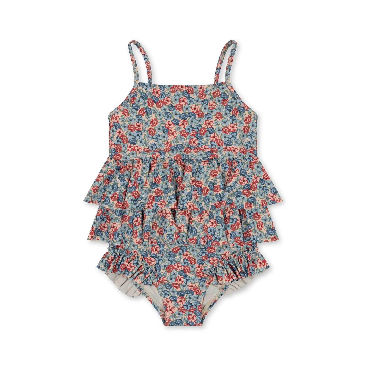 Cute Baby Girls Bikinis Set 2025 Summer Children Beach Wear Ruffle Kids Swimsuit Bathing Suit Printed Swimwear Monokini