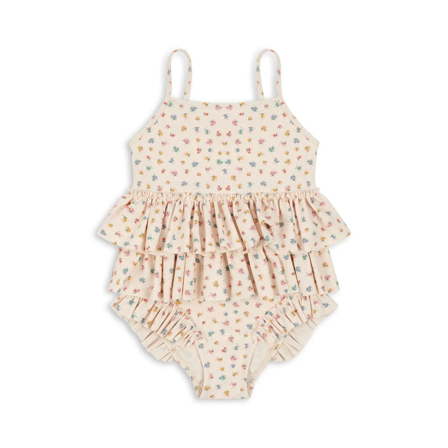 Cute Baby Girls Bikinis Set 2025 Summer Children Beach Wear Ruffle Kids Swimsuit Bathing Suit Printed Swimwear Monokini