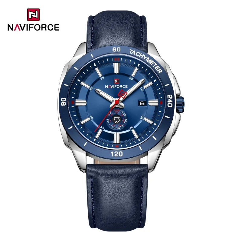 NAVIFORCE 2026 New Men's Watches Leather Quartz Watch Man Casual Sports Day Date Office Normal Male Gift Wristwatch Reloj Hombre