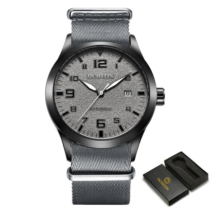 OCHSTIN New Top Brand Automatic Mechanical Watches for Men Military Nylon Strap Pilot Watch Male Auto Date Day Relogio Masculino