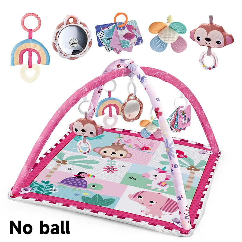 Newborn Fitness Frame Multifunctional Game Mat Cartoon Pattern Early Enlightenment Baby Play Mat Children's Playpen Toys Infant