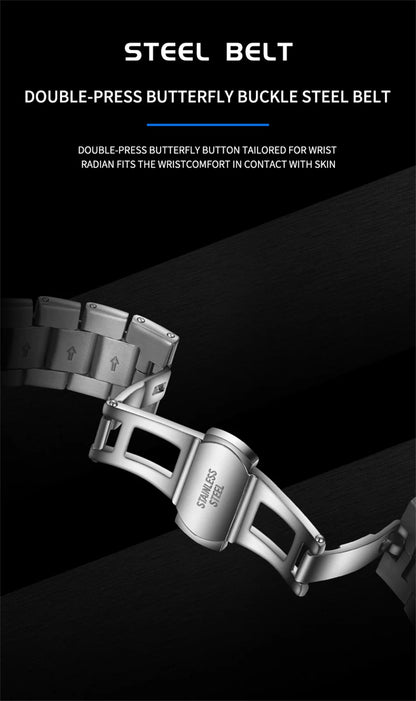 JOOENIOK Luxury Military Man Watch Square Waterproof Luminous Date Week Men Watch Stainless Steel Quartz Men's Watches Reloj+box
