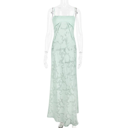 Ashgaily White Dress Women Halter Cotton Long Dress Lace Elegant Party Outfits Ladies Sexy Club Clothes