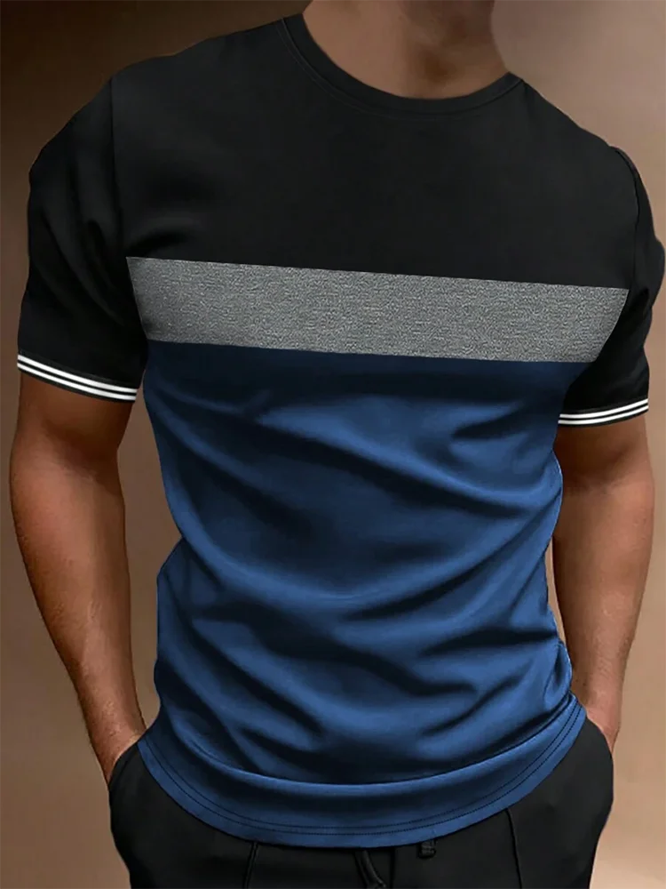 Summer Outdoor Sports Loose Comfortable Men's T-shirt Fitness Exercise Fashion Men's Short-sleeved Top Daily Street Men's T-shir