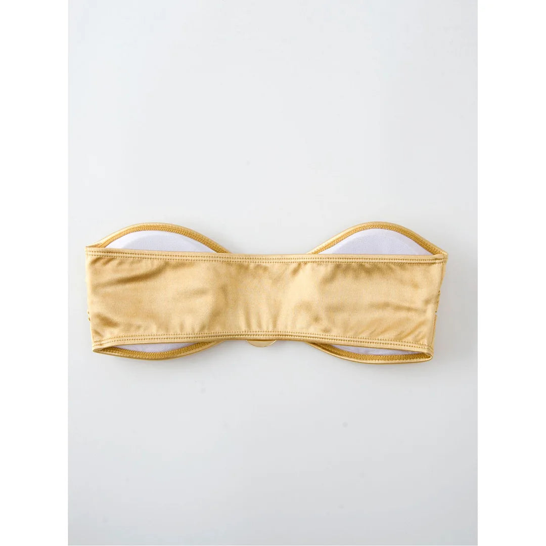 New Sexy Bandeau Strapless Bikini Female Swimsuit Women Swimwear Two-pieces Bikini set Padded Bather Bathing Suit Swim V4647D