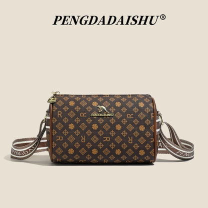 Women's Bag New Alphabet Print Shoulder Bag Fashion Retro Pillow Bag High-End Crossbody Bag Trendy