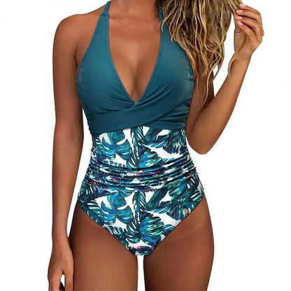 Women Monokini Swimsuit Lightweight Monokini Stylish Women's Halter One-piece Swimsuit with Tummy Control High for Beachwear
