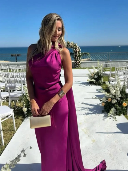 Sexy Ribbon Sleeveless Long Dress Women Elegant Slim Stain Backless Lace Up Party Dresses 2026 Fashion Solid Holiday Robe Lady