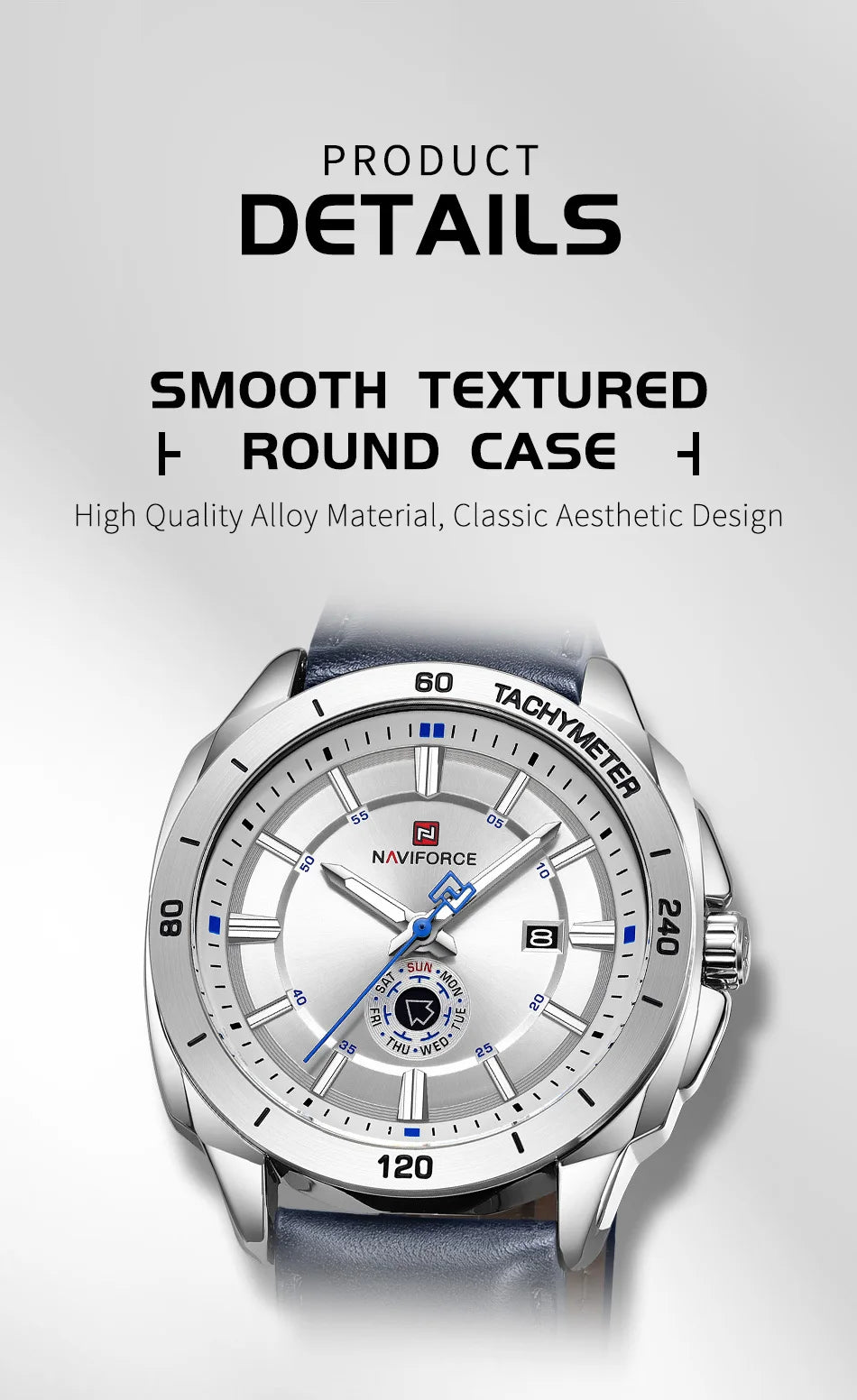NAVIFORCE 2026 New Men's Watches Leather Quartz Watch Man Casual Sports Day Date Office Normal Male Gift Wristwatch Reloj Hombre