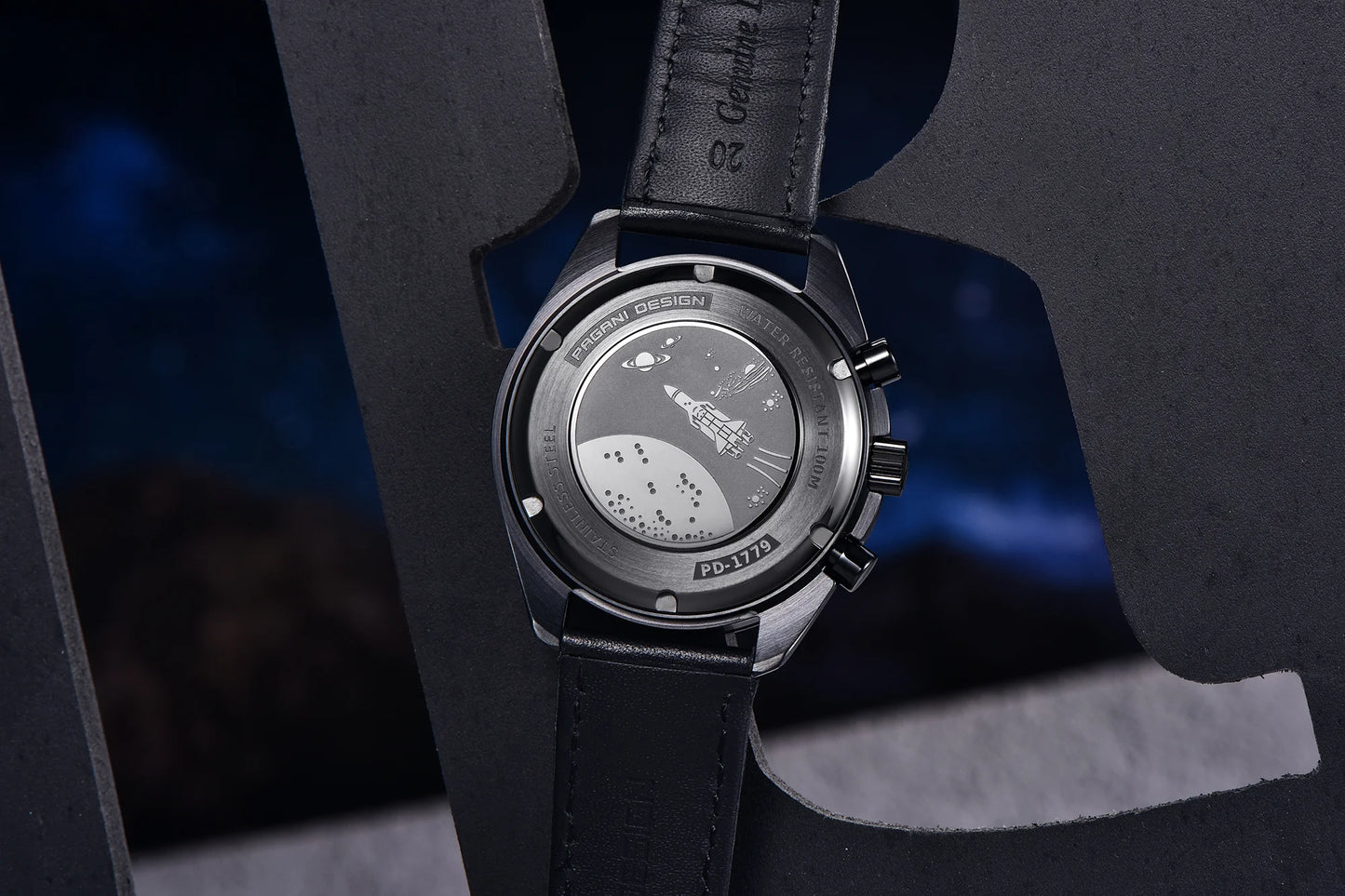 PAGANI DESIGN 2024 New Moon back Men's Watches Luxury VK63 Quartz Watch Men Sports Chronograp AR Sapphire glass Wrist watch Men