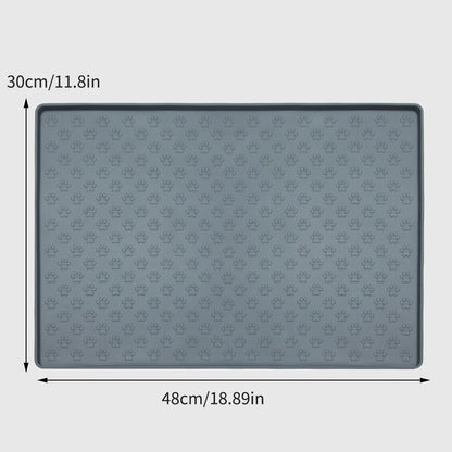1PC Pet Silicone Eating Mat Paw Print Modeling Leak-Proof Spill-Proof Easy To Clean Cat And Dog Pet Mat.