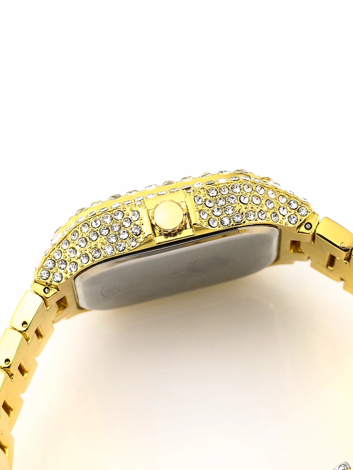 Luxury diamond watches for men Hip Hop Style Bling Bling Iced Out Wristwatch Fashion Square Stainless Steel Waterproof Clock 202