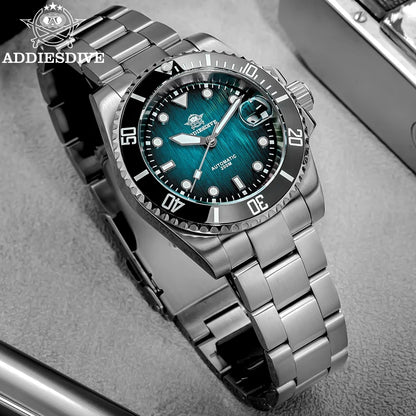 ADDIESDIVE Automatic Watch for Men Sapphire AR Coated 20Bar Supper Luminous Wristwatch Sports Mechanical Watches New AD2536