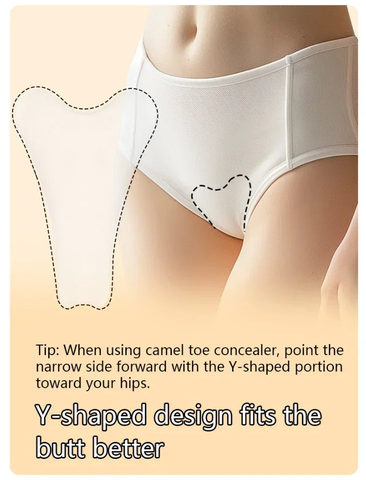 Women Invisible Concealer Panties Silicone Reusable for Swimsuit Underwear Camel Toe Leggings Privacy Stickiness Self-Adhesive