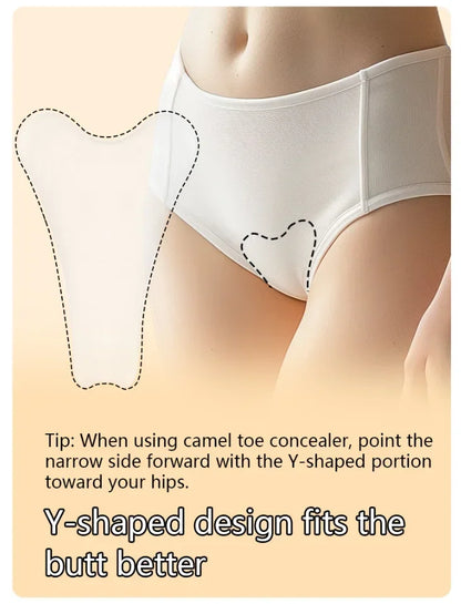 Women Invisible Concealer Panties Silicone Reusable for Swimsuit Underwear Camel Toe Leggings Privacy Stickiness Self-Adhesive