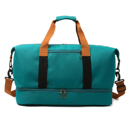 Fashion Travel Bags For Women Large Capacity Men's Sports bag Waterproof Weekend Sac Voyage Female Messenger Bag Dry And Wet