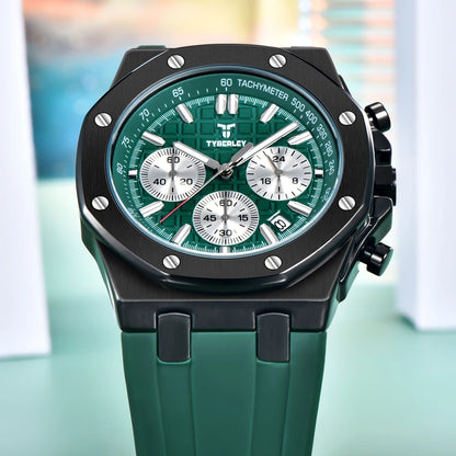 2025 New TYBERLEY Men's Watches Top Brand Luxury Quartz Watch Men Chronograph Wristwatches Sports Waterproof Luminous Grid Clock