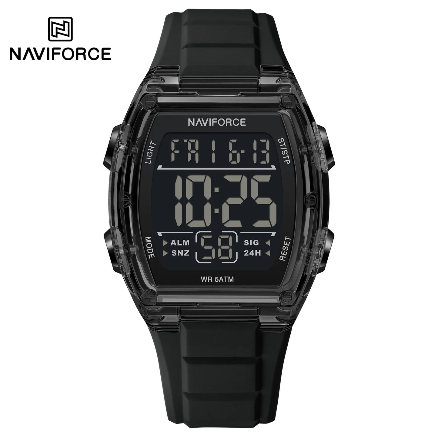 NAVIFORCE Top Brand Luxury Mens Watches Alarm Stopwatch LED Digital Backlight Display Waterproof Sport Watch Men Montre Homme