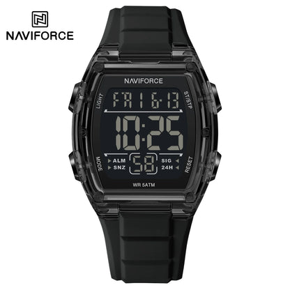 NAVIFORCE Top Brand Luxury Mens Watches Alarm Stopwatch LED Digital Backlight Display Waterproof Sport Watch Men Montre Homme