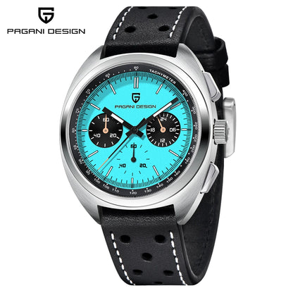2026 New PAGANI DESIGN Mens Panda Watches Luxury Quartz Watch For Men Chronograph Wristwatches AR Sapphire Leather Luminous Gift