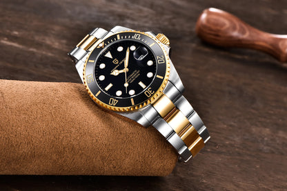 PAGANI DESIGN Watches Luxury Golden Mechanical Watch For Men New Sapphire Crystal Stainless Steel Luxury Waterproof  Men's Watch