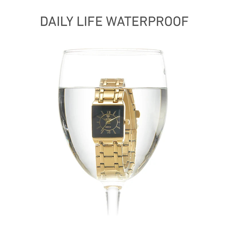 2022 Luxury Golden Quartz Wristwatches For Women Ladies Fashion 30m Waterproof Female Girl Watches Relogio Feminino Clock L1029