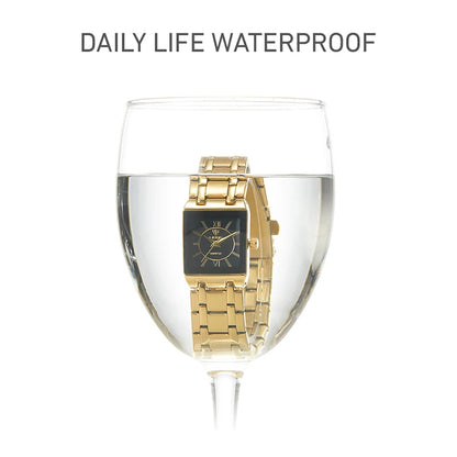 2022 Luxury Golden Quartz Wristwatches For Women Ladies Fashion 30m Waterproof Female Girl Watches Relogio Feminino Clock L1029
