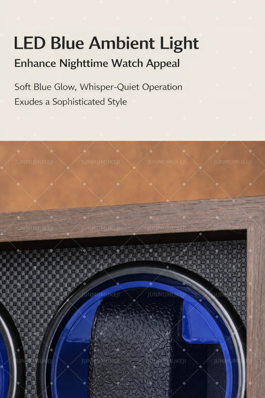 Luxury 1 Slot Automatic Watch Winder Walnut Wood Silent Motor Watch Storage Box Gift for Men Watch Winder for Automatic Watches