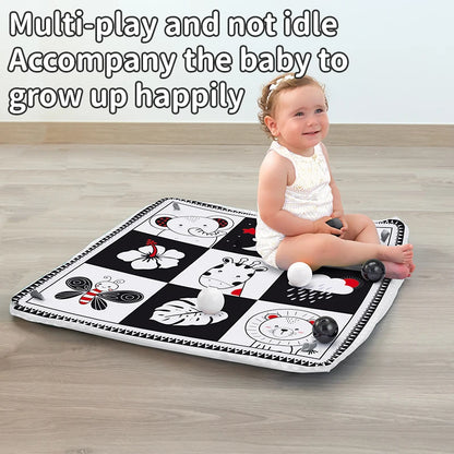 Newborn Fitness Frame Multifunctional Game Mat Cartoon Pattern Early Enlightenment Baby Play Mat Children's Playpen Toys Infant