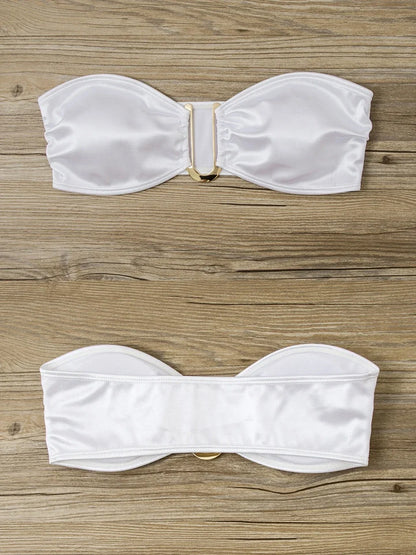 Bandeau Bikini Swimsuit Women 2026 Two-piece Swimwear Thong Bikinis Sets Female Bathing Suit Push Up Monokini Beach Wear Biquini
