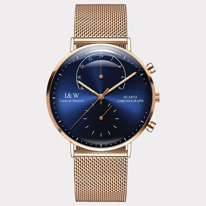 Carnival Brand Luxury Watches for Man Fashion Waterproof Rose Gold Silver Military Clock Men Quartz Wristwatches Reloj Hombre