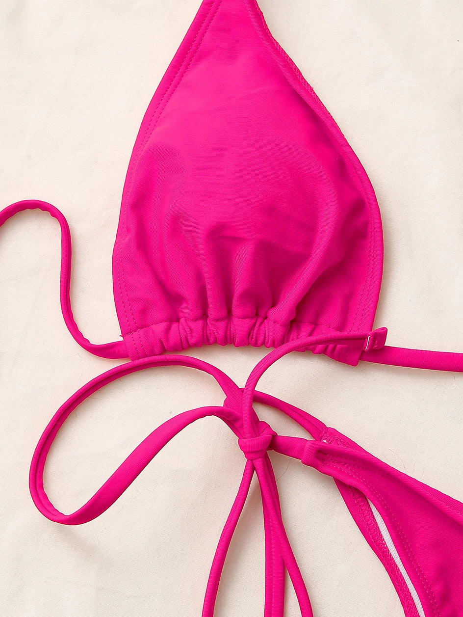 Sexy Micro Bikini 2023 Woman Swimsuit Criss Cross Swimwear Women String Thong Bikinis Set Female Bathing Suit Beach Wear biquini