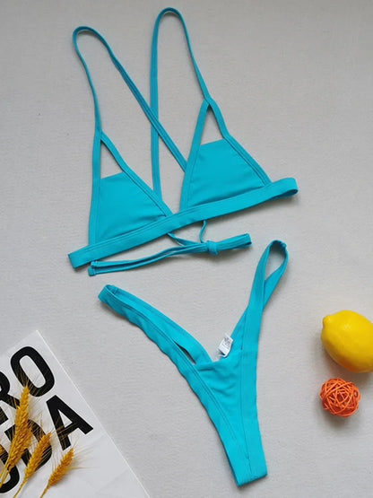 2026 Sexy Extreme Mini Micro Thong Bikini Women Swimsuit Female Swimwear Two Pieces Bikini Set String Bathing Suit Swim Lady