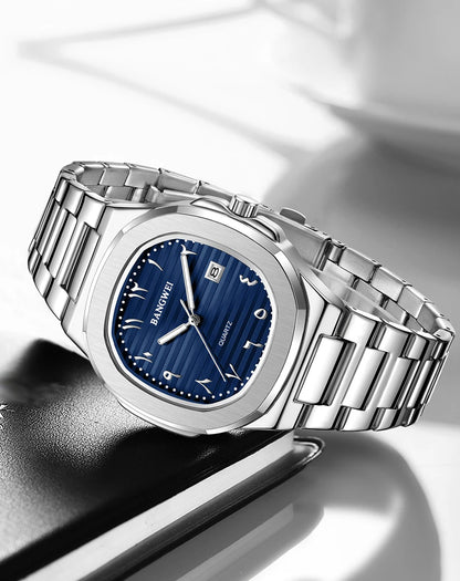 LIGE New Fashion Date Couple Watches 30M Waterproof Luminous Valentine's Day Gift Stainless Steel Watch Men Women Quartz Watch