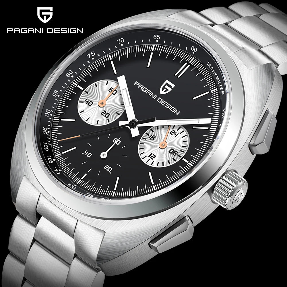 PAGANI DESIGN Men's Watches Luxury Quartz Wrist Watch For Men AR Sapphire Speed Chronograph Retro Dial Clock Reloj Hombre 2026