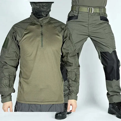 Tactical Suit Men Airsoft Hunting Clothes Paintball Military Uniform Assault Hiking Shirts Special Forces Sets Outdoor Pants