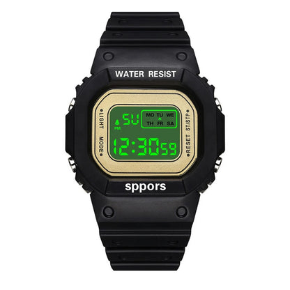 YIKAZE Sports Watch Boys Girls Student LED Electronic Watch Colorful Men Women Square Digital Watches Waterproof Rubber Clock