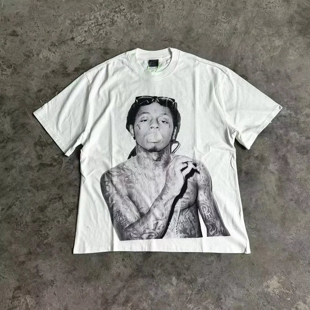 Rapper Frank Retro Graphic T Shirt Men's Hip Hop Ocean Album Clothing T-Shirts Y2k Unisex Blond Fashion Oversized Cotton T-shirt