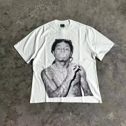 Rapper Frank Retro Graphic T Shirt Men's Hip Hop Ocean Album Clothing T-Shirts Y2k Unisex Blond Fashion Oversized Cotton T-shirt