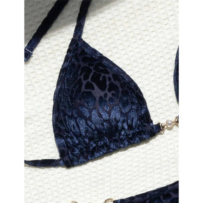 S - XL Leopard Halter Mini Micro Thong Bikini Women Swimwear Female Swimsuit Two-piece Bikini set Bather Bathing Suit Swim K5207