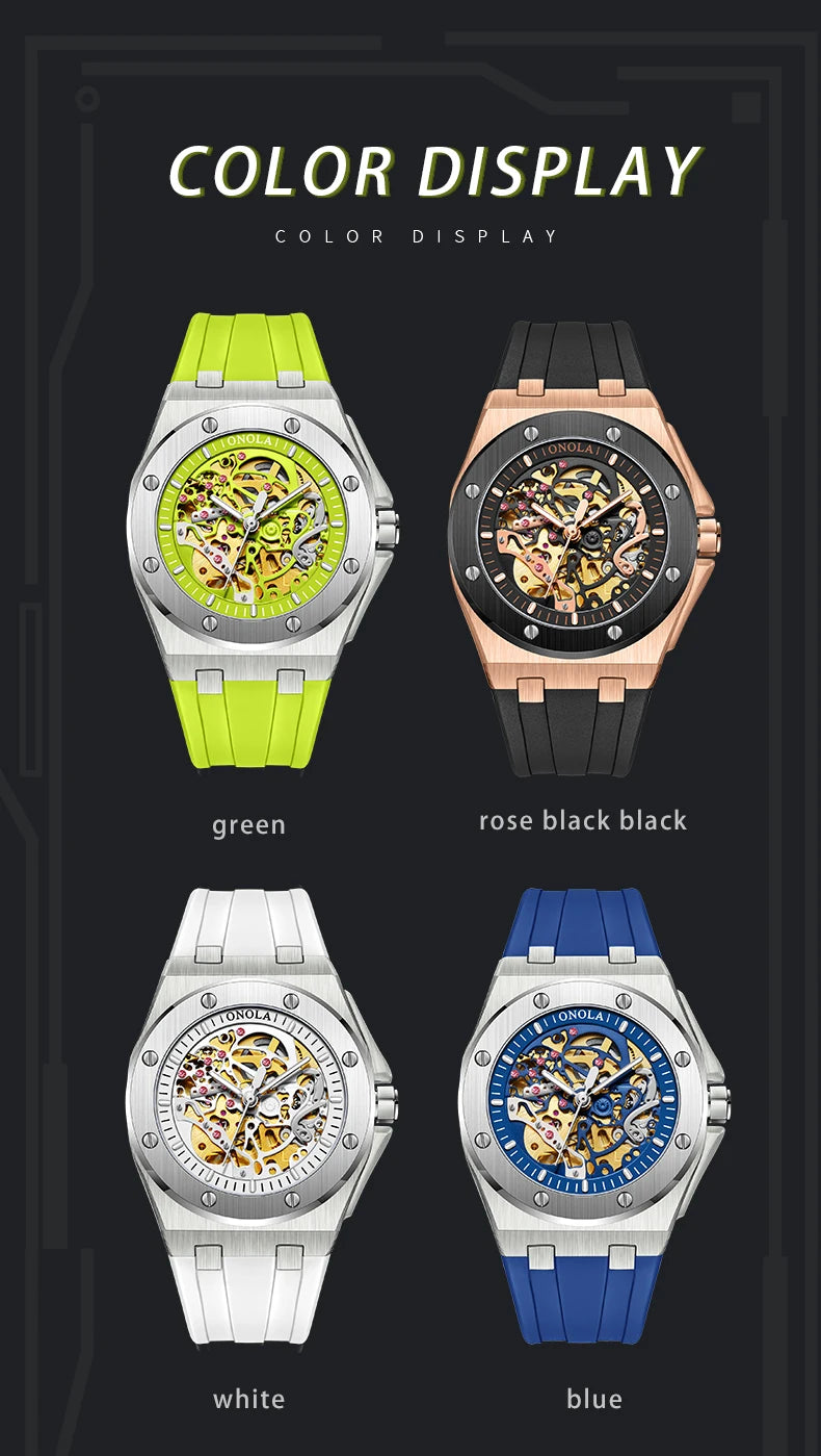 ONOLA Watch Top Brand Luxury Sports Men Wristwatch Waterproof  Automatic Mechanical Watches Relogio Masculino